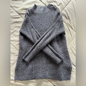 Dark charcoal, gray high neck sweater